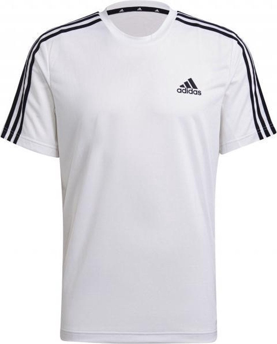 adidas D2M 3-Stripes Shirt Heren - wit - maat S