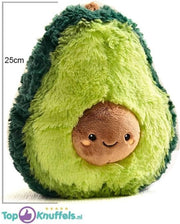 Avocado Pluche Knuffel (Groen) 25 cm | Zachte Fruit Knuffel | Cadeau | Kado | Advocado Peluche Plush | Ideaal cadeau voor kinderen | Knuffeldier Knuffelpop