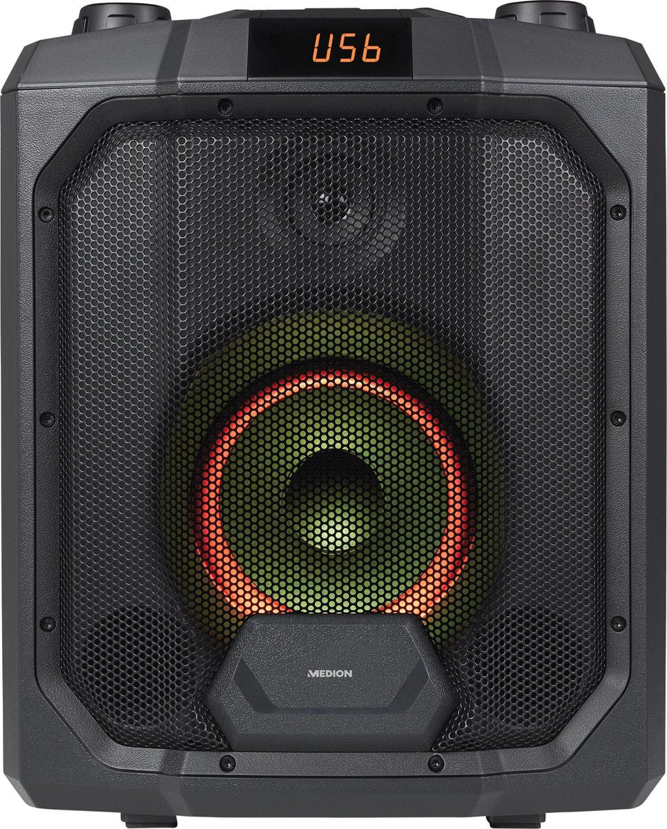 MEDION LIFE P61988 Trolley Party Speaker - USB / MP3 player - Bluetooth - 50 Watt RMS - Krachtige bas - LED
