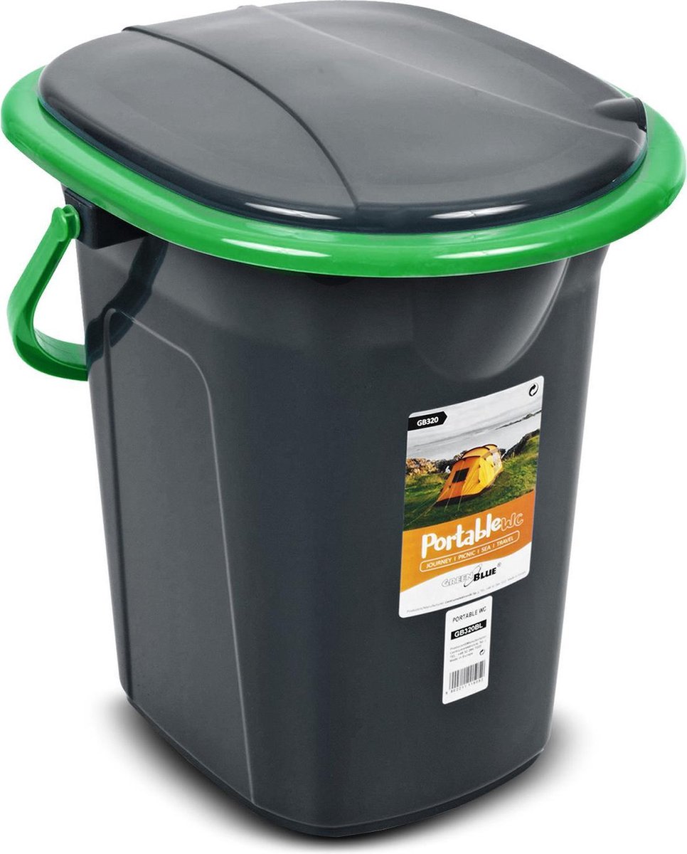 DRAAGBARE TOERISTISCHE TOILETBAK WC 19L GreenBlue GB320BG