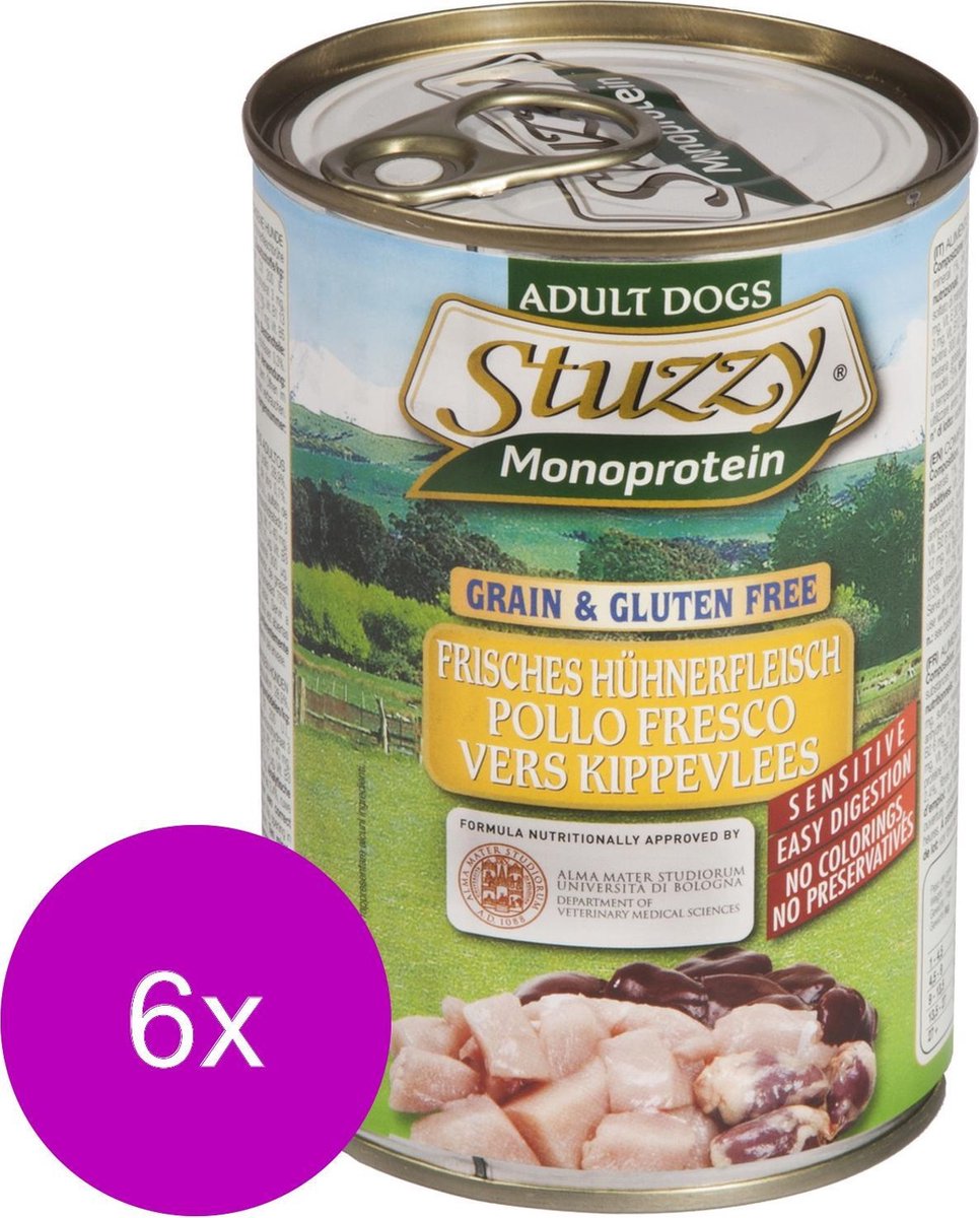 Stuzzy Blik Adult 400 g - Hondenvoer - 6 x Kip