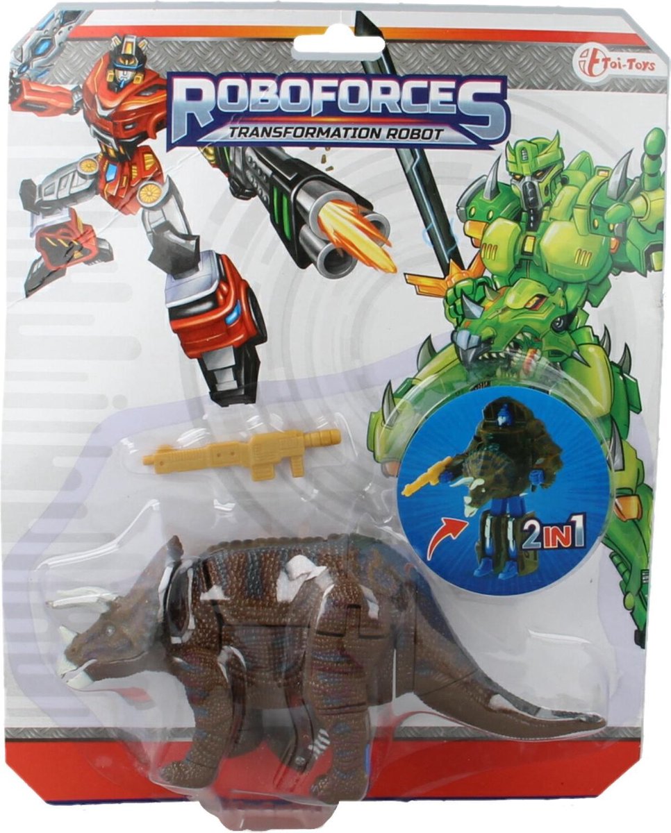 ROBOFORCES Veranderrobot 17cm Dinosaurus Triceratops