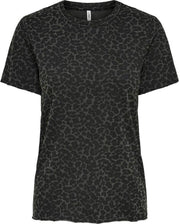 Onlgina Life Reg S/s Box Top Jrs 15225857 Black/leo