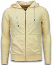 Enos Casual Vest - Melange Zen Fleece - Geel - Maten: XL