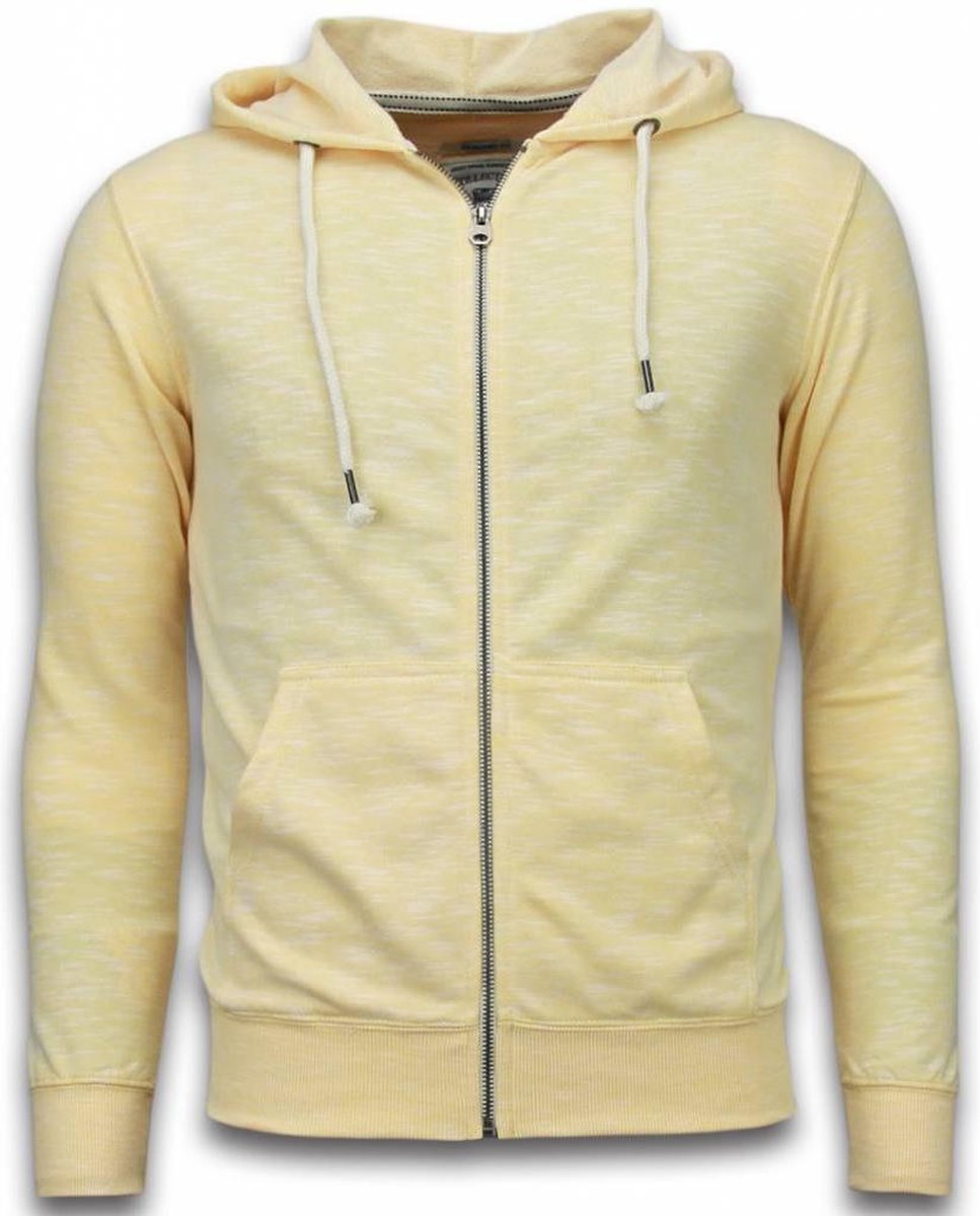 Enos Casual Vest - Melange Zen Fleece - Geel - Maten: XL