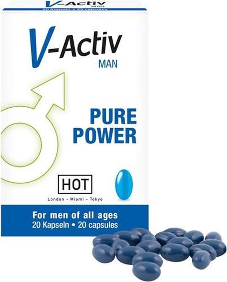 Potentiemiddel voor mannen - V-Activ - Drogisterij - Erectiemiddelen - Blauw - Discreet verpakt en bezorgd
