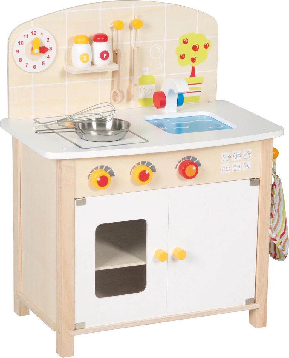 Roba Speelkeuken Junior 52 X 30 X 63 Cm Hout Naturel 8-delig