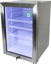 Gastro-Cool KW65 - Mini koelkast met glazen deur 62 Liter - RVS/RVS/Wit 204801