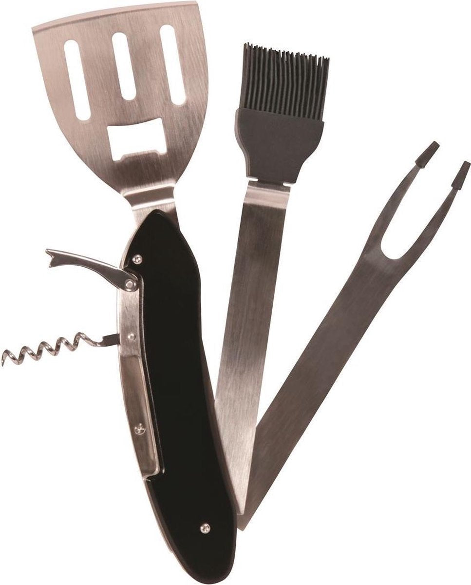 Thumbsup! Barbecue-multitool 5-in-1 Rvs 30 Cm Zwart/zilver