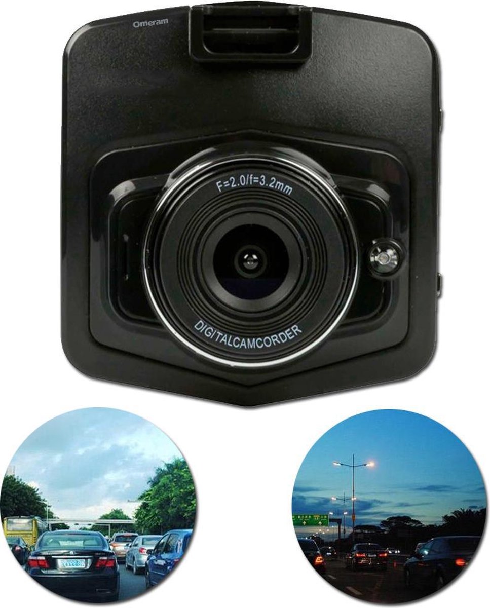 Dashcams | Dashcam | Dashboard camera | Autovideo camera | Full HD 1080p | 2.5 inch LCD | Zwart