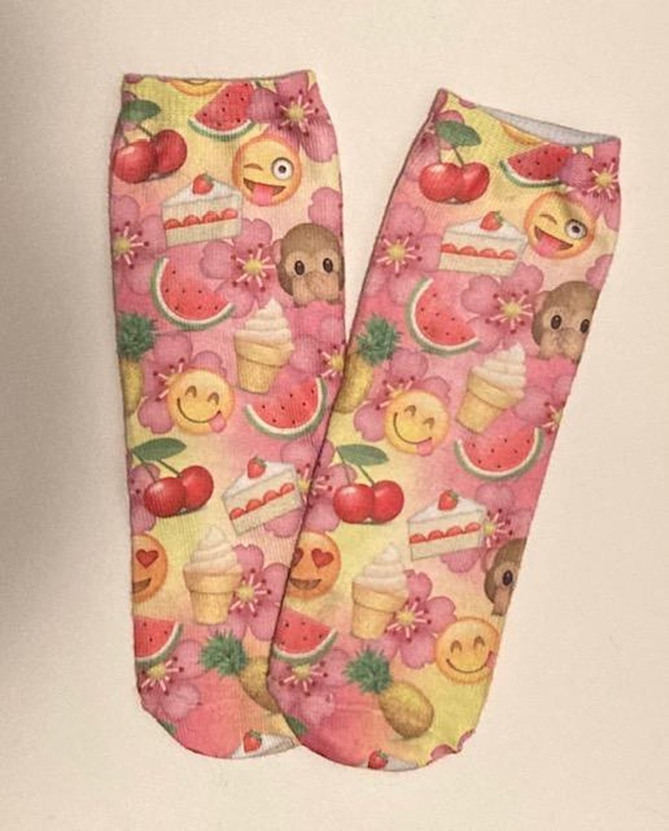 Vrolijke Smiley enkelsokken - Unisex - Maat 36-41