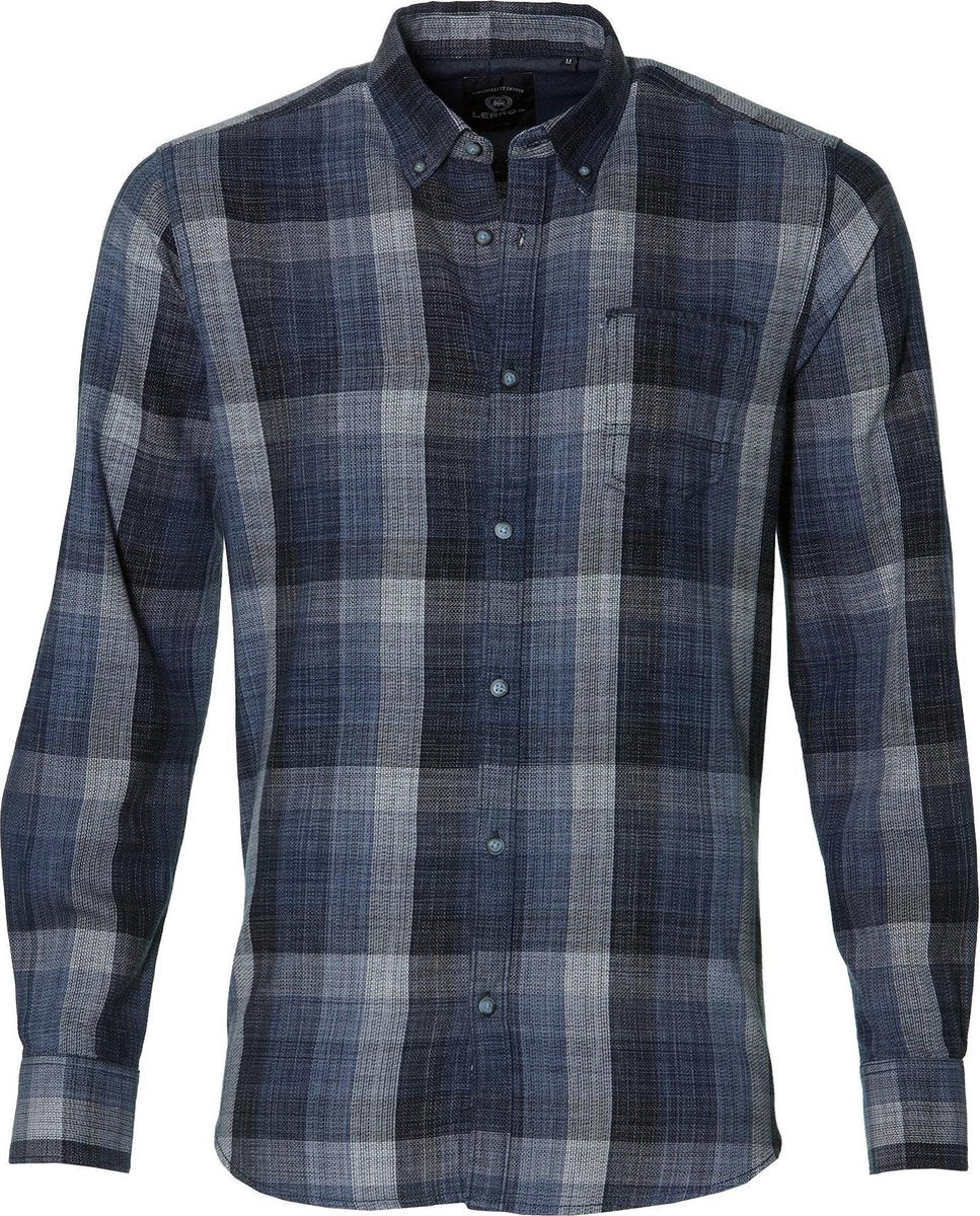 Lerros Overhemd - Modern Fit - Blauw - 5XL Grote Maten