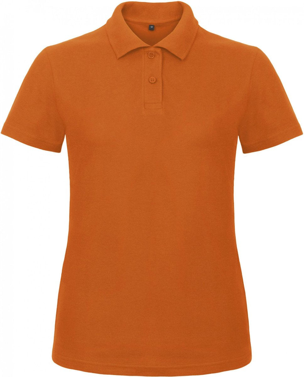 B&C Dames Oranje Polo REGULAR FIT Maat M 100 % Katoen