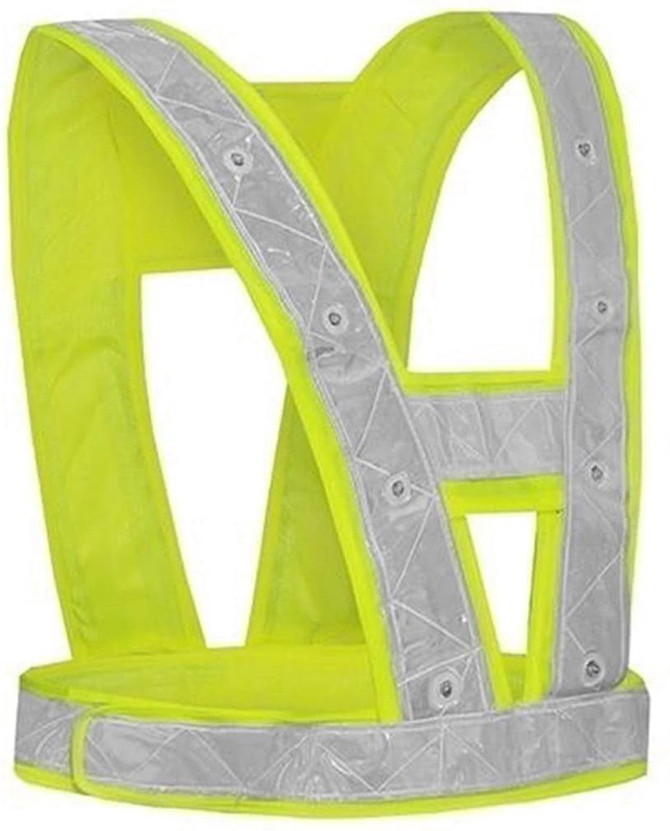 Fietsen Running 16 LED Light Up Reflective Stripes Veiligheid Vest Hoge Zichtbaarheid