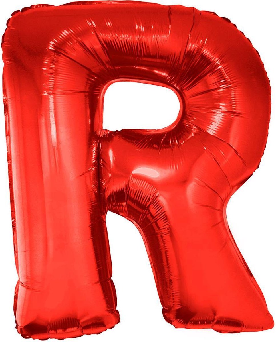 Grote folie ballon letter R Rood