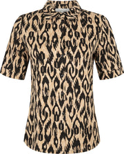Tramontana | Blouse Ikat Print | Print Greens | Maat M | Blouse Dames Volwassen