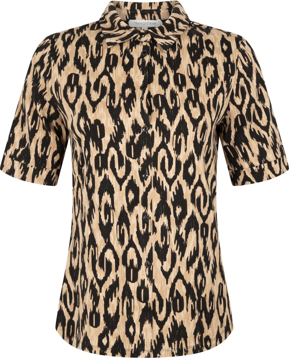 Tramontana | Blouse Ikat Print | Print Greens | Maat M | Blouse Dames Volwassen