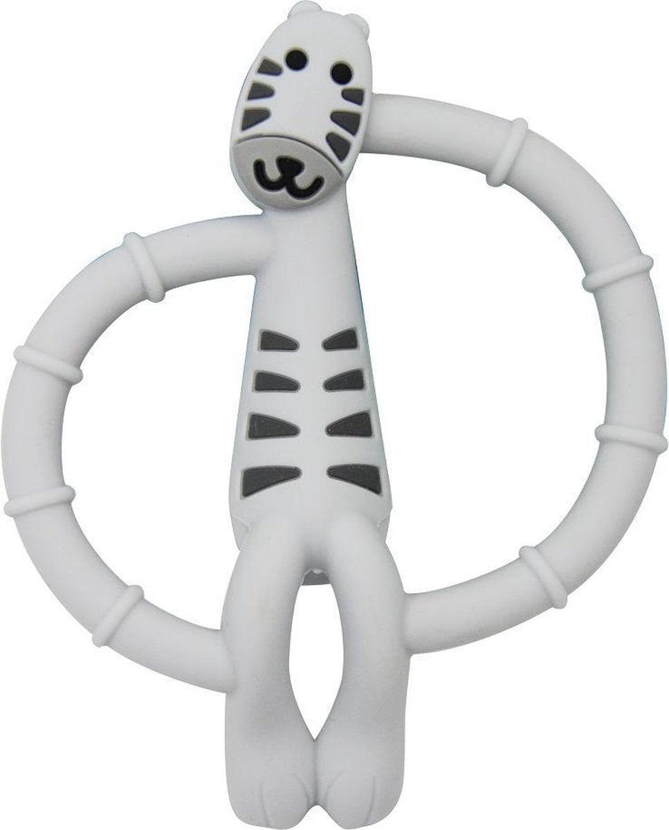 Kushies - Bijtspeelgoed - Siliconen bijtring tropen - Zebra