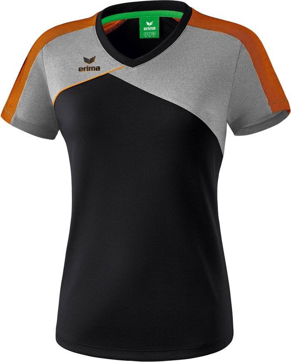 Erima Premium One 2.0 Dames T-Shirt - Voetbalshirts  - zwart - 34
