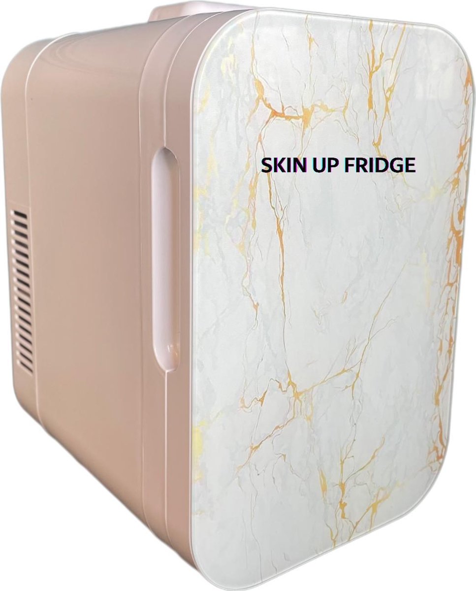 Skin up fridge- Skincare fridge - Mini fridge - Makeup - 8L- WHITE MARBLE