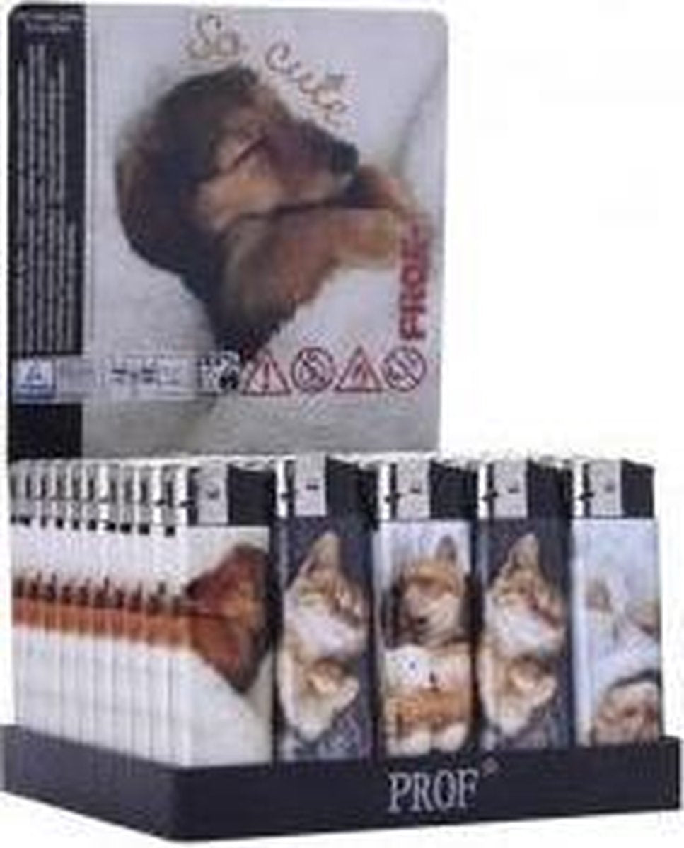 Aanstekers Prof 50stuks 'Kitten & Pup Design' "GRATIS VERZENDING"