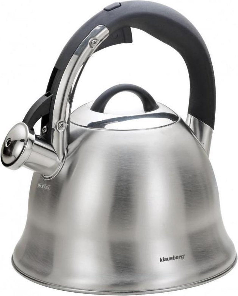 Klausberg 7398 fluitketel - 3L - rvs - alle warmtebronnen