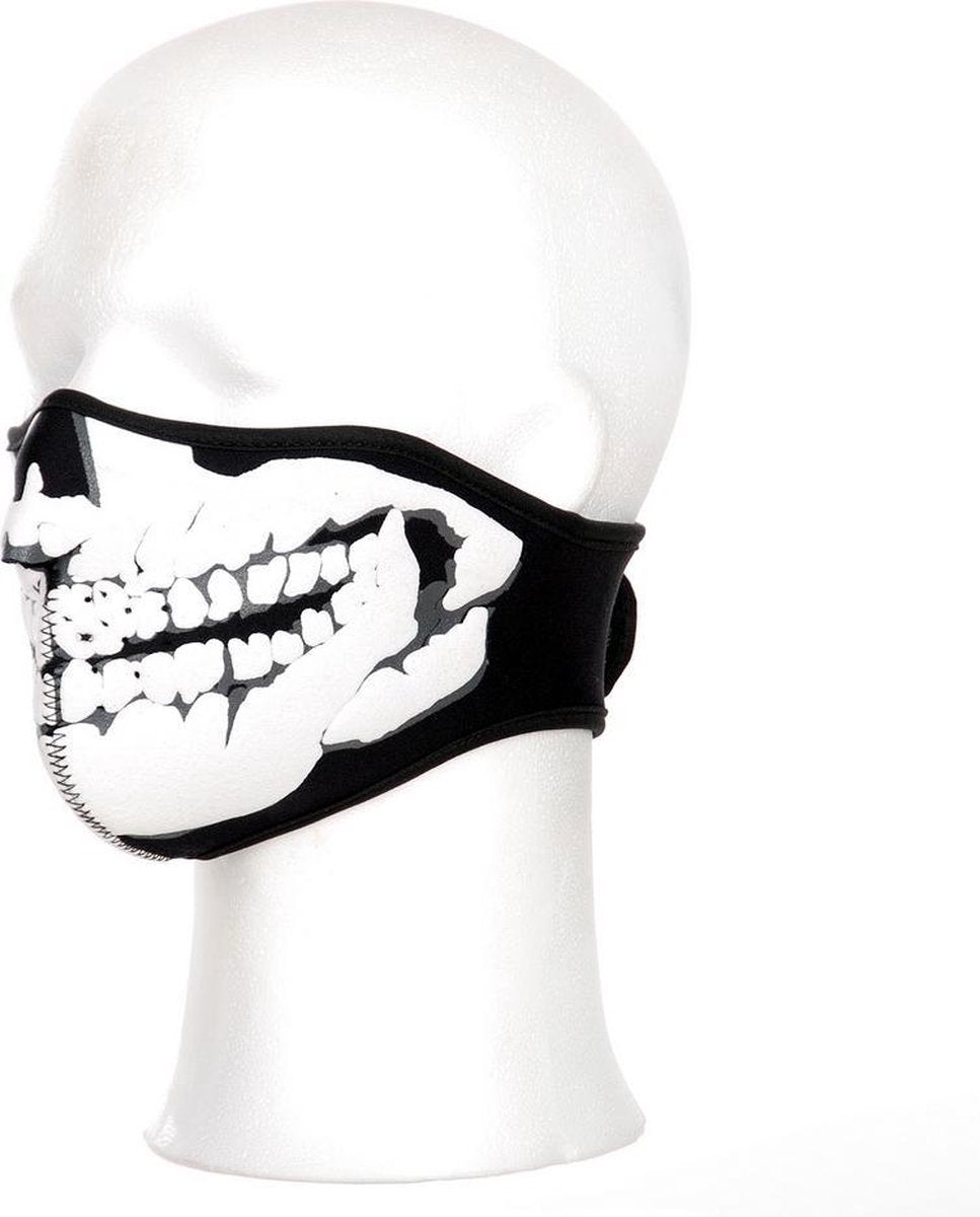 Biker Mask Neoprene Skull 3D zwart