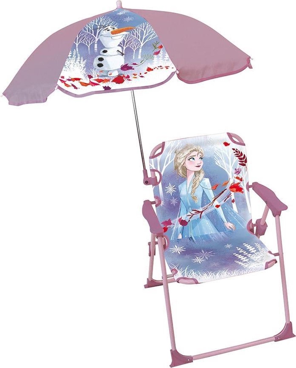 Disney Campingstoel Met Parasol Frozen 53 Cm Staal Paars