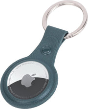 AirTag-Sleutelhanger AirTag Hoesje Leder Look Hanger - AirTag Hanger Sleutelhanger Hoesje - Donker Groen