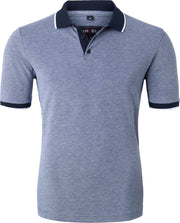 Marvelis Modern Fit poloshirt - blauw melange -  Maat: 4XL