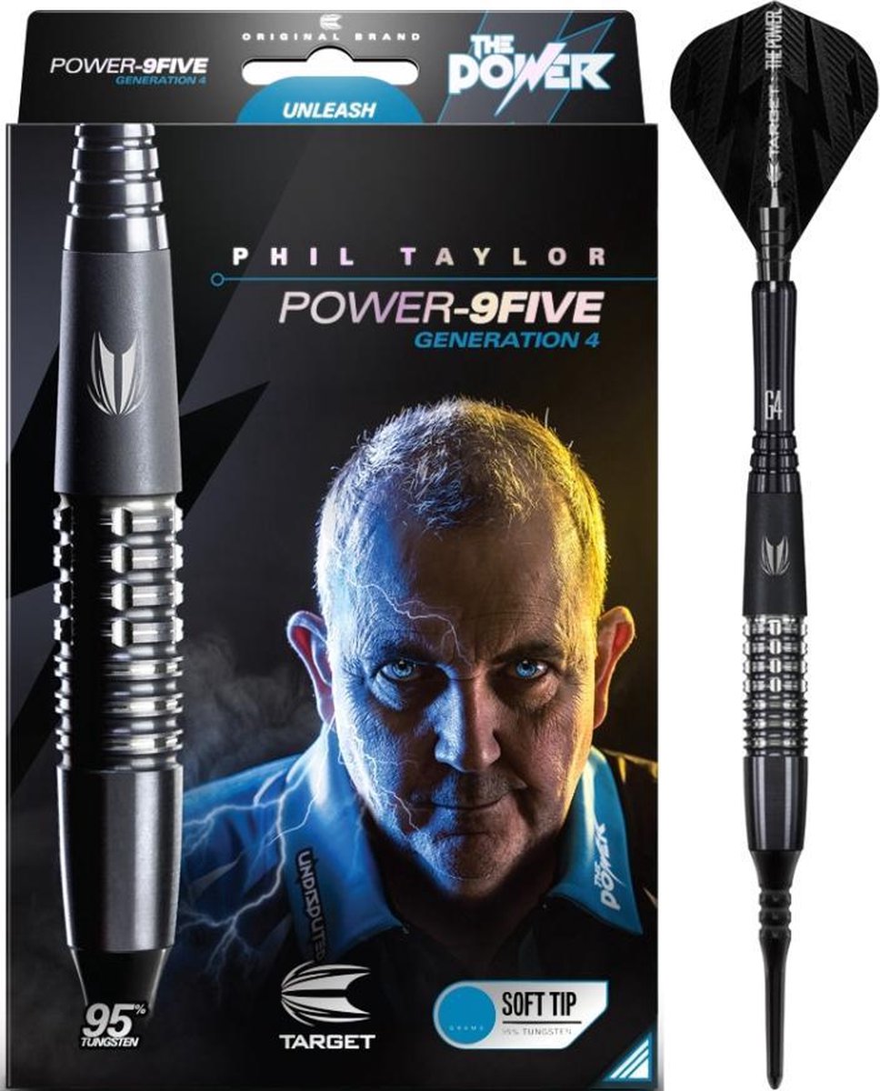 Phil Taylor Power 9FIVE Gen 4 95% Soft Tip - 18 Gram