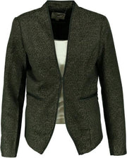 Garcia olijfgroene gevoerde glitter blazer - Maat S