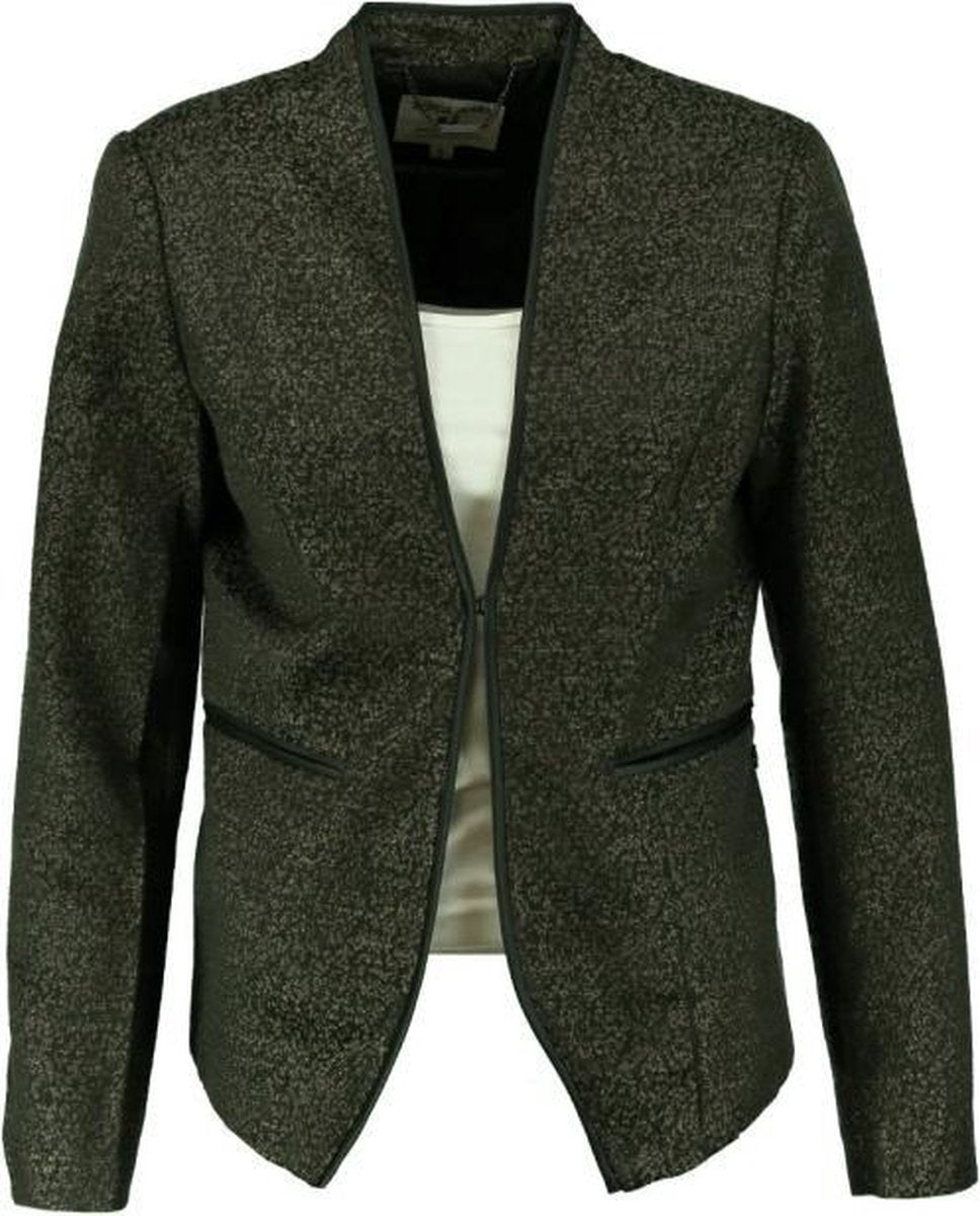 Garcia olijfgroene gevoerde glitter blazer - Maat S