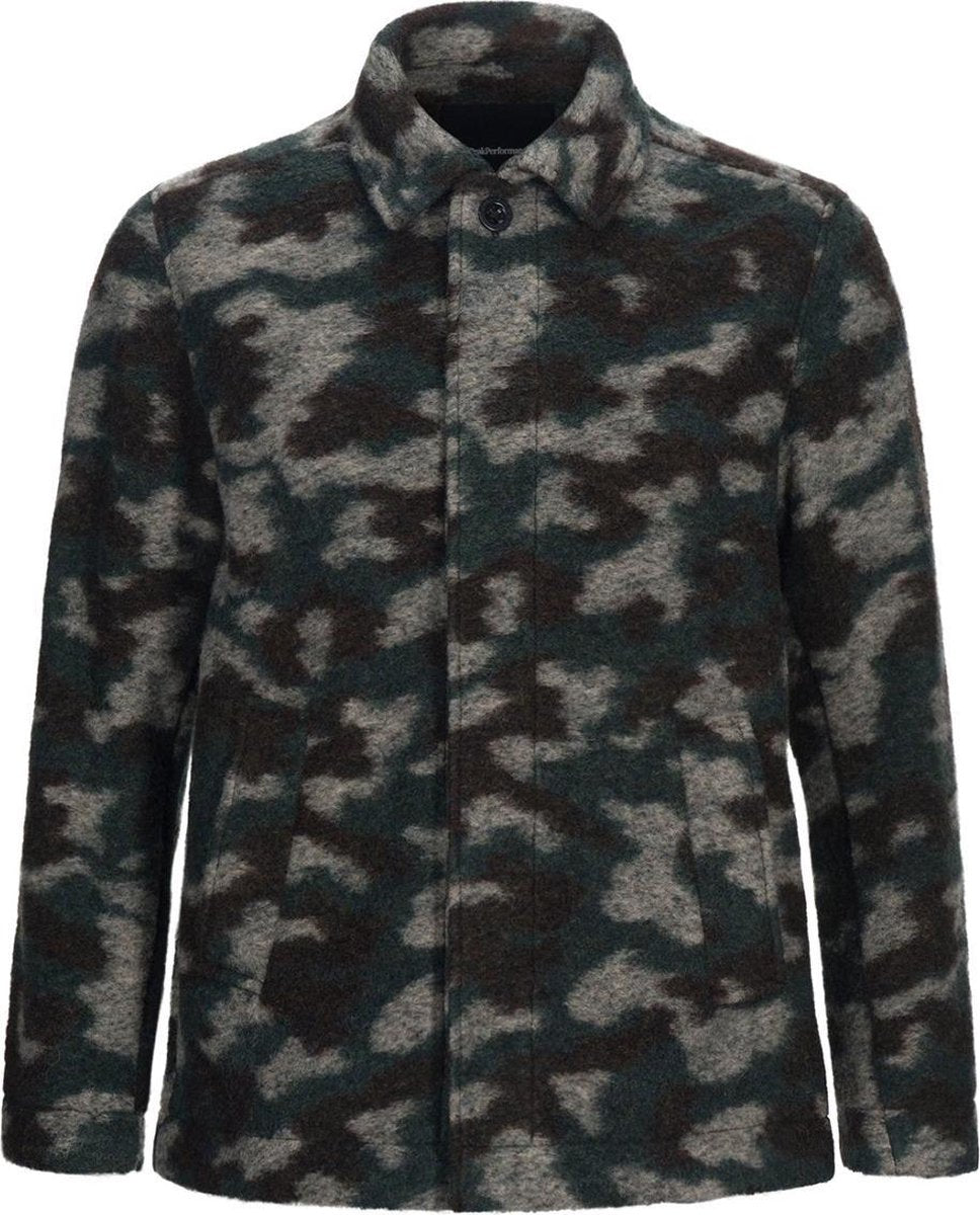 Peak Performance - Wool Camo Shirt - Heren - maat L