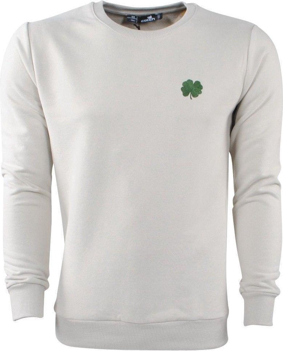 Catch - Heren Trui - Ronde Hals - Sweat - Stretch - Beige