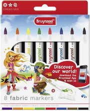 Bruynzeel T-shirt markers: 8 stuks textielstiften