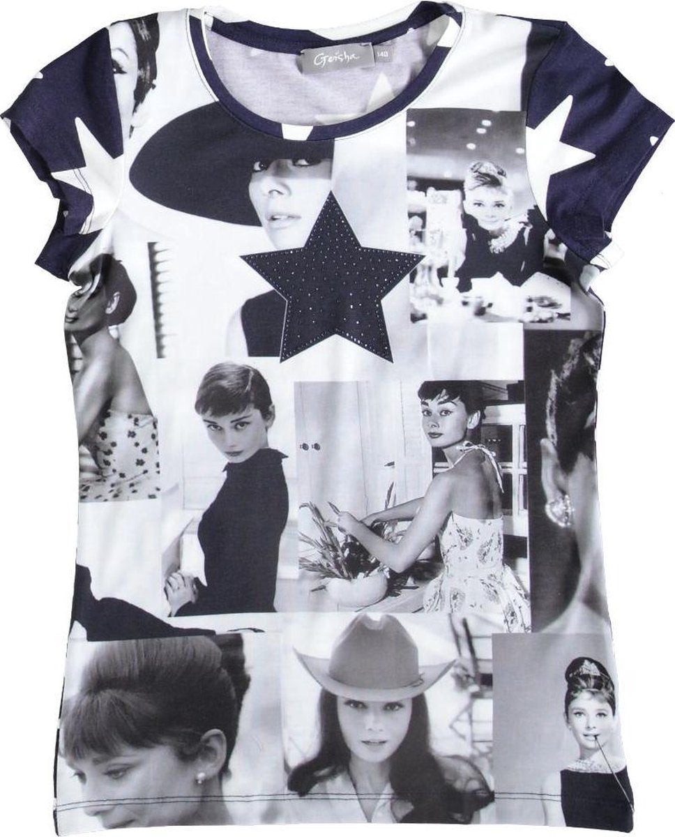 Geisha jeans tops vrouwen - navy - 164