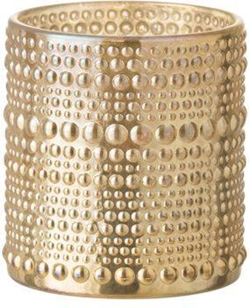 J-Line T-Lichthouder Bolletjes Glas Goud Small