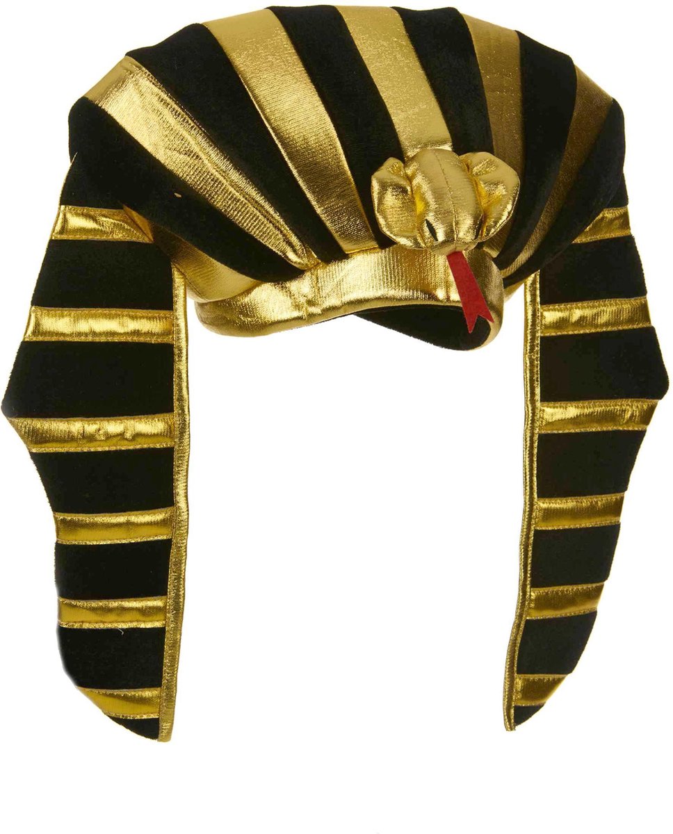 WELLY INTERNATIONAL - Egyptische koning hoofdversiering voor volwassenen - Hoeden > Tooien