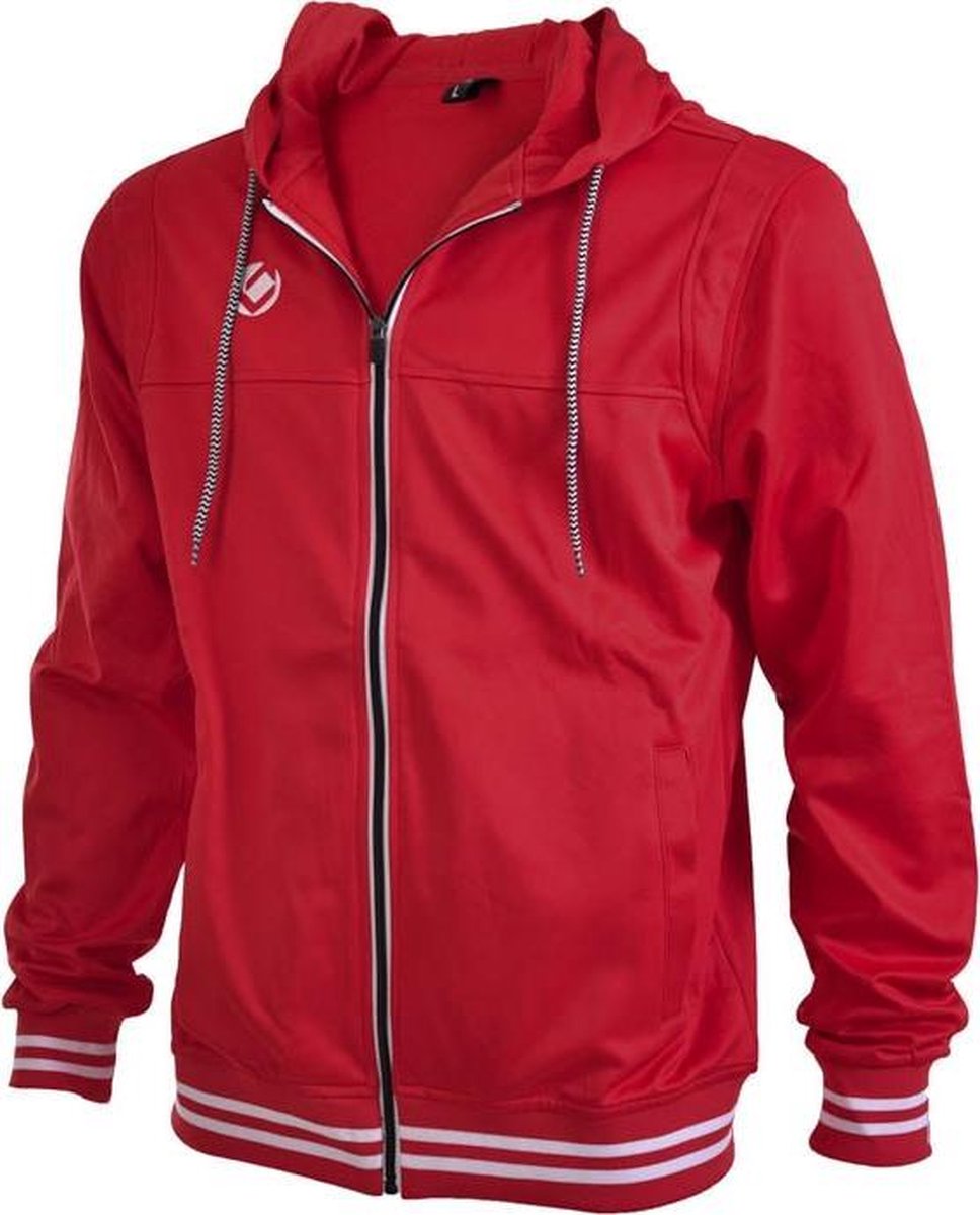 Brabo Tech Hooded  Trainingsjas - Maat M  - Mannen - rood