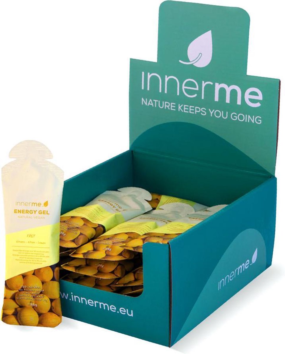 Energy Gel 'Fast' Citroen (20 x 35 g) - snel opneembare energie - natuurlijke & vegan sportgel - glucose/fructoseverhouding 2:1