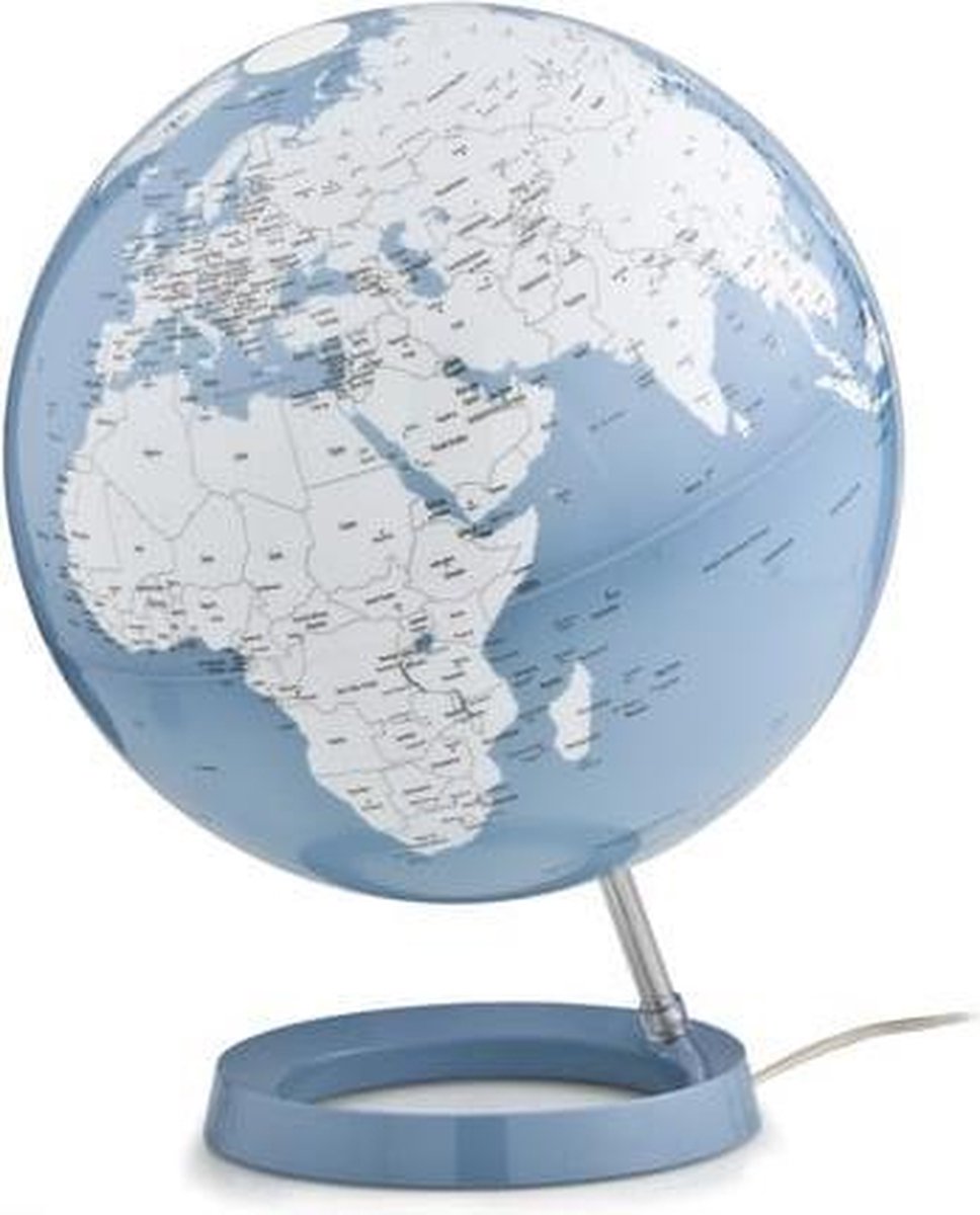 globe Bright Azure 30cm diameter kunststof voet met verlichting NR-0331F7NA-GB