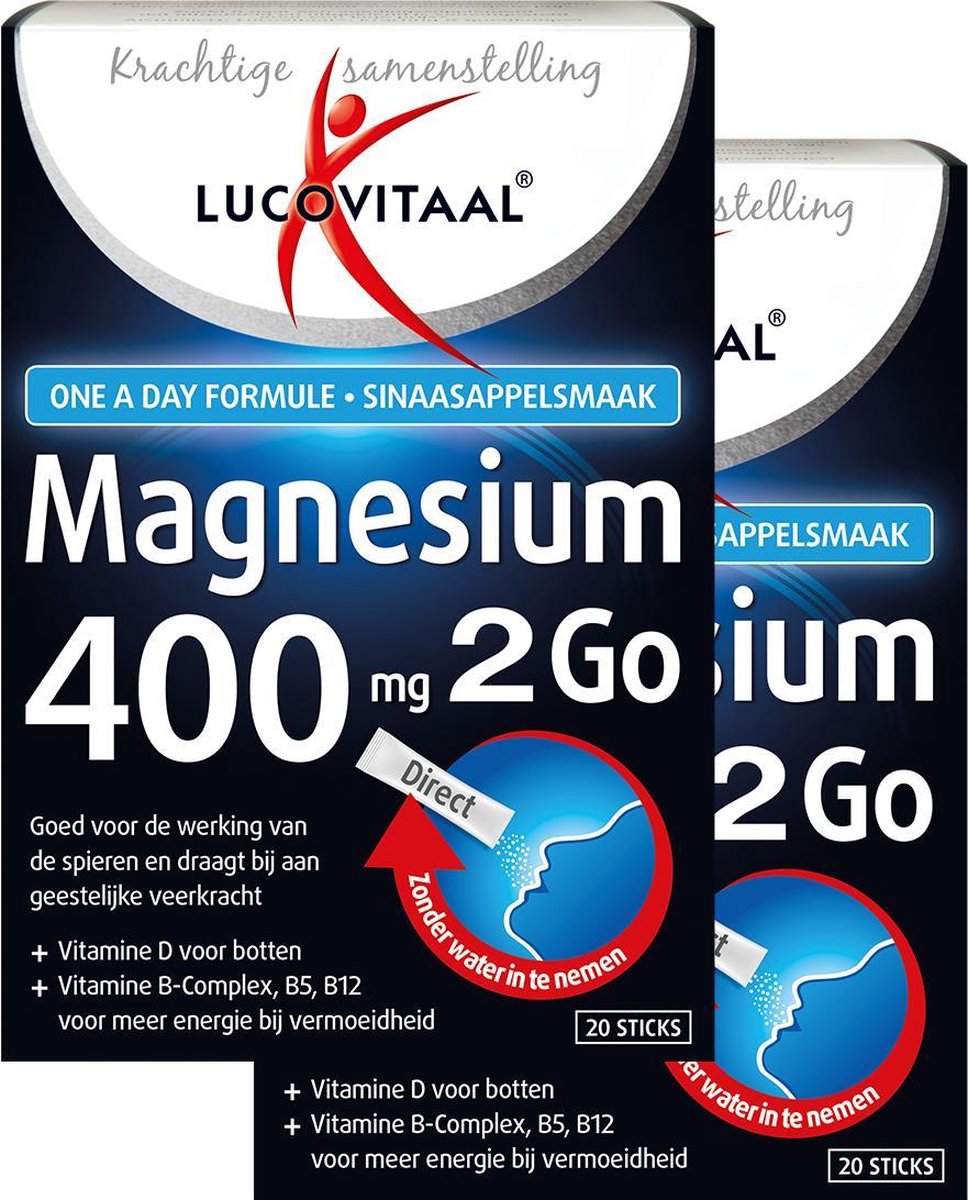 Lucovitaal Magnesium 400 2 Go (2 STUKS)