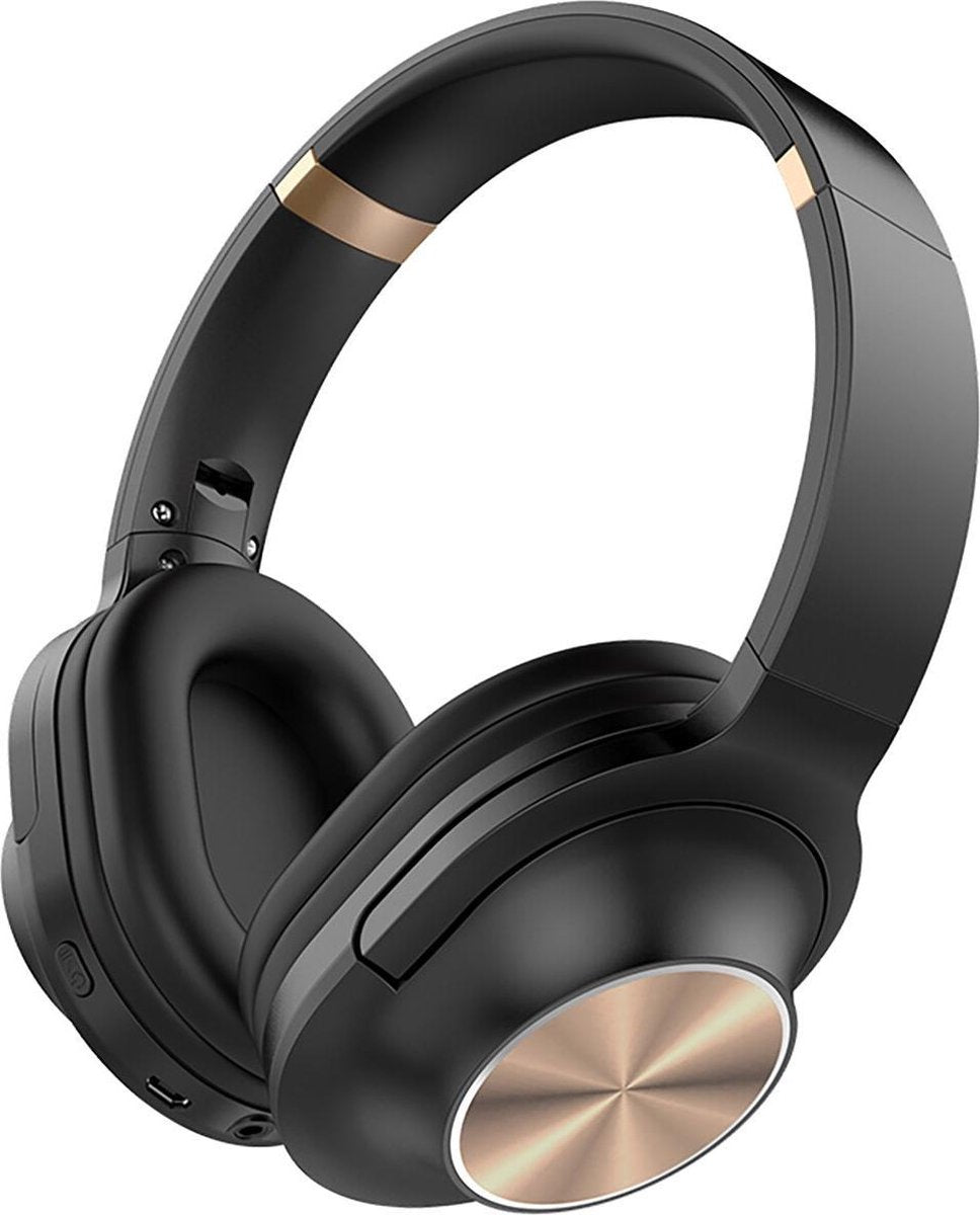 Koptelefoon - Aigi Moski - Draadloos - Bluetooth - On Ear - Zwart/Goud - BSE