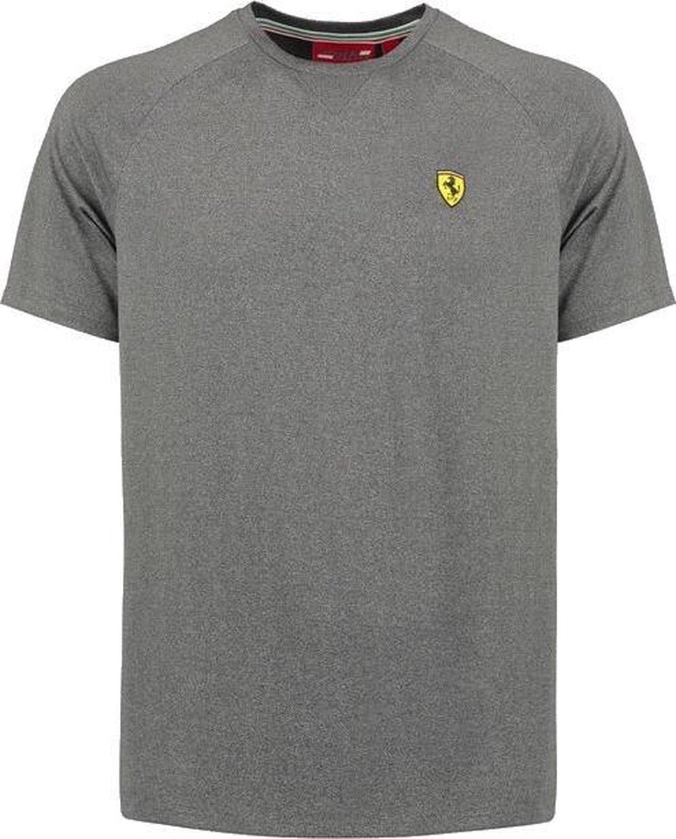 Ferrari T-shirt Scuderia Heren Polyester Grijs Maat Xs
