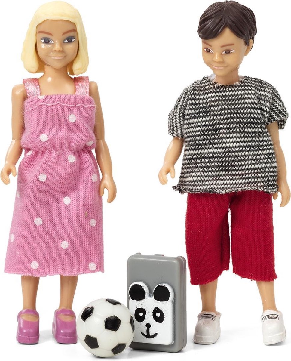 Lundby poppenhuis Set - Twee schoolkinderen