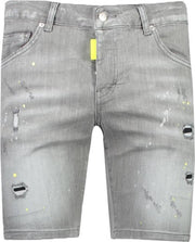 My Brand Korte Broek Grijs Getailleerd - Maat W36 - Heren - Lente/Zomer Collectie - Katoen;Elastaan