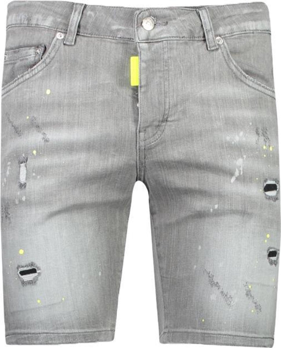 My Brand Korte Broek Grijs Getailleerd - Maat W36 - Heren - Lente/Zomer Collectie - Katoen;Elastaan