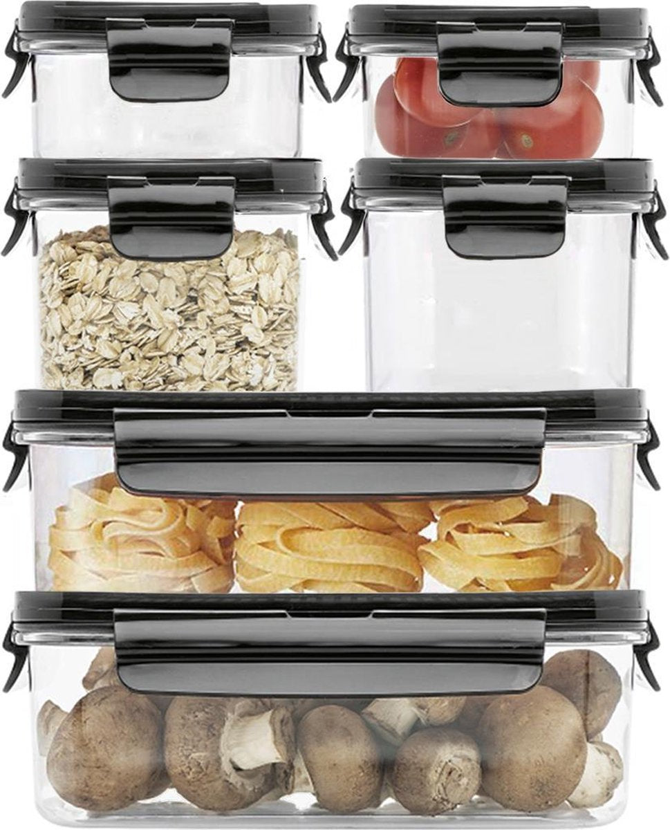 Lock&Lock Modular Vershoudbakjes | Bewaardozen voedsel – Set van 6 stuks – Helder Transparant