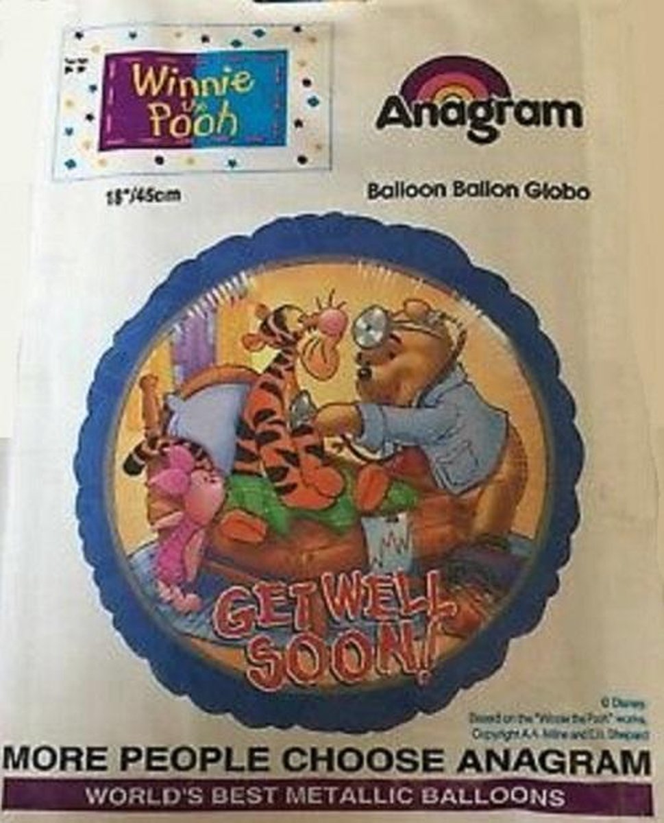 folieballon - Winnie de Pooh - beterschap